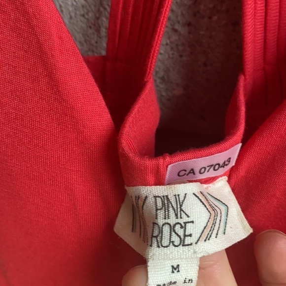 Pink Rose coral maxi dress with knotted cross cross back detail - Picture 4 of 7